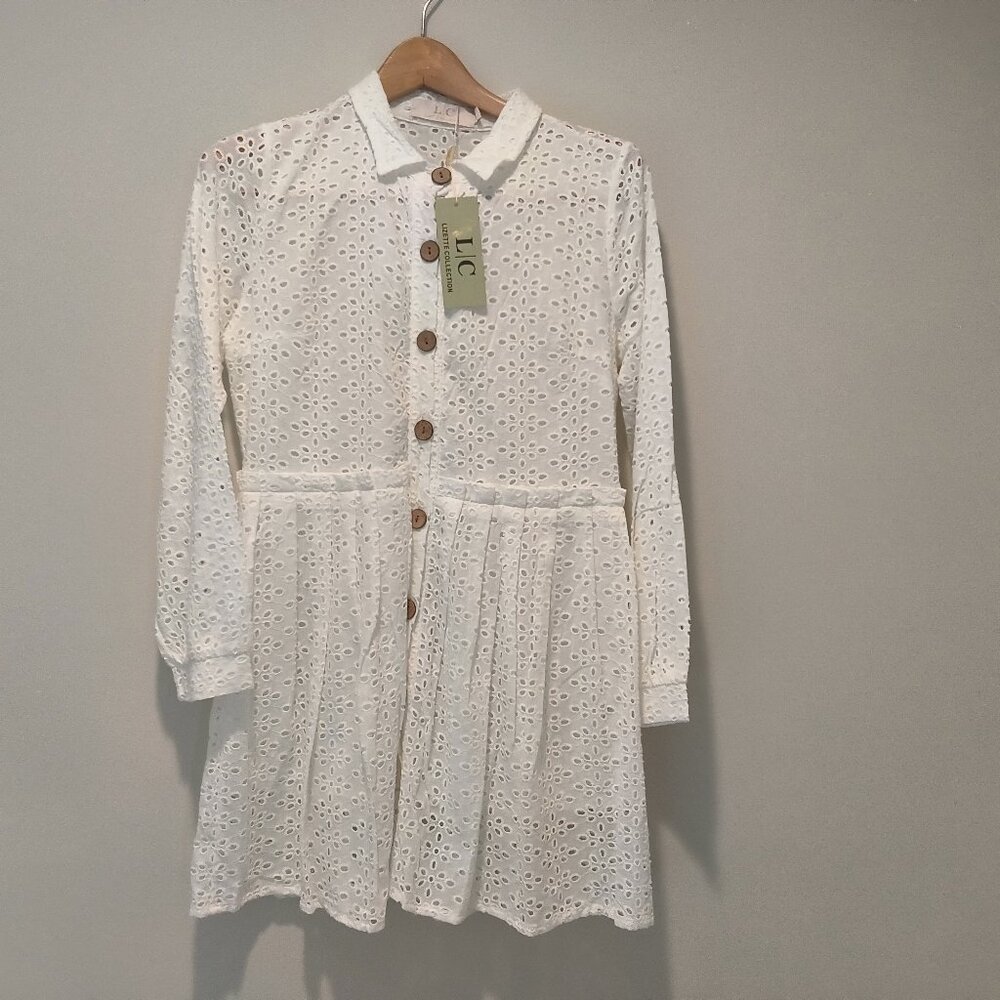 Women's Long Sleeve White Dress